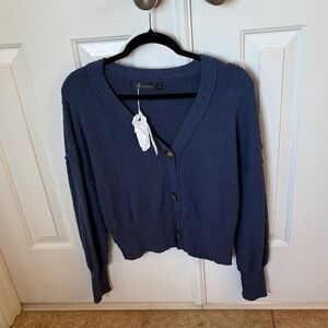Cozy Navy Blue Women's Cardigan